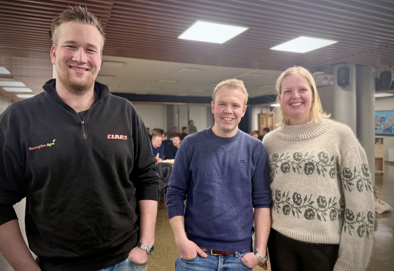 Tre unge bønder på fredagstreff